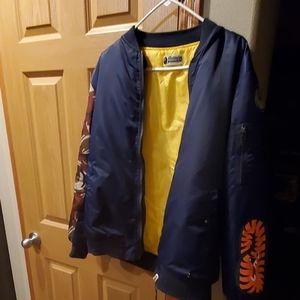 Bape Blue/Camo Authentic Bomber Jacket Size M
